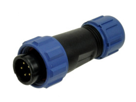 Wtyk; SP1310/P5I-N; 5 torów; lutowany; 0,75mm2; 4-6,5mm; SP13; na przewód; IP68; 5A; 180V; Weipu; RoHS