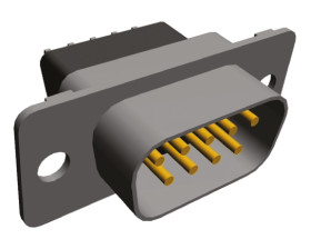 Złącze D-Sub 9-pinowe Męski Proste Przewlekany raster 2.743mm Złoto na niklu