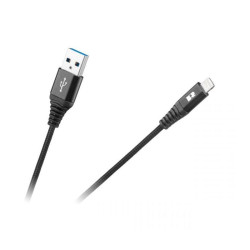Kabel Wtyk USB A - Ligtning 1,0m CZARNY REBEL RB6002-100