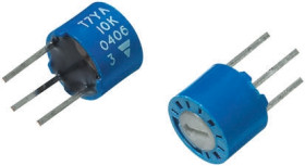 Potencjometr dostrojczy 100 Ω Otwór przelotowy 0.5 W Trzpień 1 -zwoje Regulacja górna, Vishay 4 mm, T7