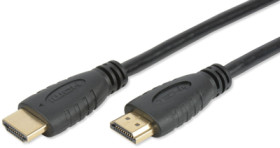 Connection cable, 1 m, black, HDMI plug type A, straight to HDMI plug type A, straight, ICOC-HDMI2-4-010