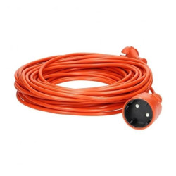 Przedłużacz ogrodowy pomarańczowy zalewany, 1x2P+Z (schuko) 10m, H05VV-F 3x1,0mm2, 230VAC/10A OR-AE-13168(GS)/10M