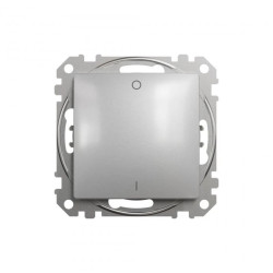 Łącznik 2-biegunowy, srebrne aluminium, Sedna Design i Elements SDD113102