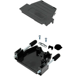 MH Connectors Mhdssk-P-15-L-K D-Sub Housing 15 Pins Black 1Pc Back Shell