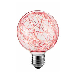 Żarówka LED E27 2W dekoracyjna czerwona G80