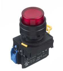 Kompletny układ przycisku SPST średnica wycięcia 22mm, montaż panelowy Idec