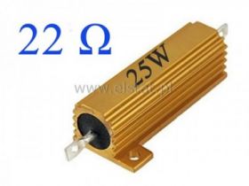 Rezystor drutowy 22 Ohm 25W z radiatorem