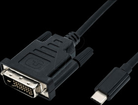04.11.31 Cable, USB-C to DVI, 4K 60 Hz, black, connectors 2 m