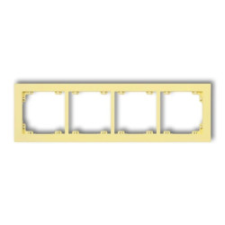 DECO Ramka poczwórna DECO Pastel Matt kanarkowy 43DR-4