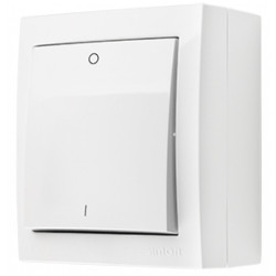 Łącznik podwójny SIMON Aquaclick natynkowy bryzgoszczelny IP44 biały 10AX Kontakt Simon ACW2/11