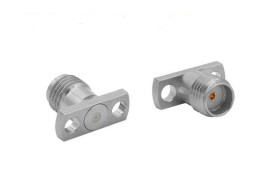 Złącze koncentryczne Montaż na kołnierzu Żeński typ złącza Złącze koncentryczne w okrągłej obudowie Wtykowe