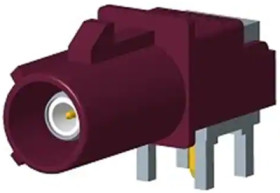 FAKRA plug 50 Ω, solder connection, angled, FA1-NDRP-PCB-8