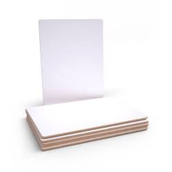 Show-me A4 Plain Rigid Drywipe Lapboards - Pack of 10