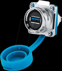 IC03-24U302 Connector - HDMI feed-through coupling, bayonet, IP65/67