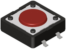 Diptronics DTSM-63K-V-T/R Przełącznik przyciskowy 12 V/DC 50 mA 1 x wył/wł chwilowy (D x S x W) 9 x 6.20 x 7 mm 1 szt.