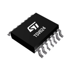 TSV624IPT Rail-to-rail input/output 5V CMOS Op-Amps, micro-power (29uA), GBP=420kHz, quad