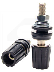 Zacisk laboratoryjny ZACI-2462 RoHS czarny; ZL40/M6; ABS 40A ZL5/1BL