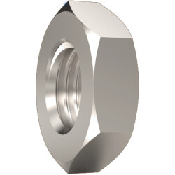Hexagon nut, M4, W 7, H 3.2 mm, outer Ø 7 mm, steel, DIN 934/ISO 4032, 002.10.049