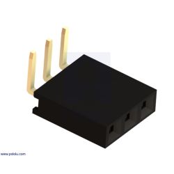 0.1&quot; (2.54 mm) Female Header: Right-Angle