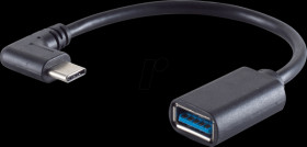 BS13-30010 USB 3.0 adapter, C plug to A socket, 90°, 0.1 m