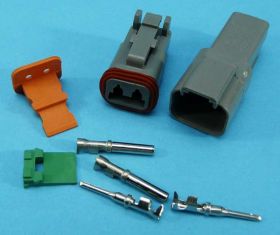 ZŁĄCZE DEUTSCH KPL.WT.+GN. 2-PIN