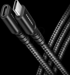 BUCM32-CF10AB USB 3.2 cable, C connector &gt; socket, textile, 1.0 m