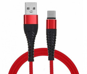 KABEL USB C QC 3,0 CZERWONY 1M FAST CHAR