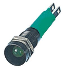 Lampka kontrolna do montażu panelowego 12V, zielona 8mm LED Czarny CML Innovative Technologies