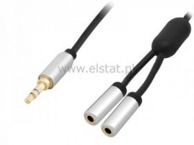 Jack 3,5 stereo WT- 2x Jack GN; 15cm; digital