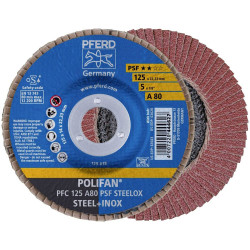 PFERD 67748125 PFC125 flap Disc 125mm dia inox &amp; steel 10 pcs