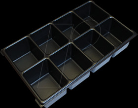 6100000151 Small parts insert, 8 recesses, XL-BOXX