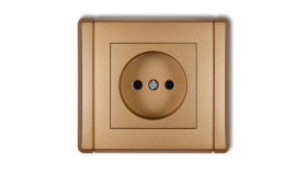 Flexi Gniazdo Pojedyncze B/U Złoty Metalik 8Fgp-1P