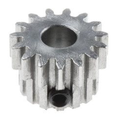 Koło zębate walcowe, moduł: 1, l.zębów: 15, śr. piasty: 14mm, śr. otworu: 6mm, Stal