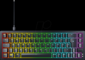 CX-K5V2-RGB-CPT-BLACK-R-GER Gaming keyboard, USB, RGB, MX2A RED, black, DE
