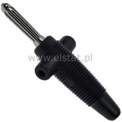 Wtyk banan lutowany 4mm HIR BILA-300 czarny