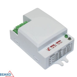 Czujnik mikrofalowy 500W 360st. IP20 prostokątny biały dip-switch B52-SES74WH