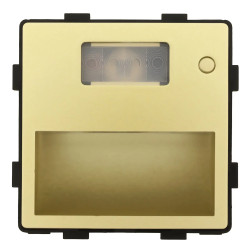 Moduł - Lampka schodowa podłogowa z czujką ruchu - złoty, Tawoia Glass