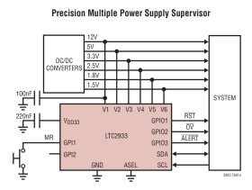 Programmable Hex Voltage Supervisor with EEPROM
