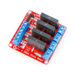 Moduł przekaźnika półprzewodnikowego SSR 2A 4 kanały - styki 240VAC / 2A cewka 5VDC - Keyes