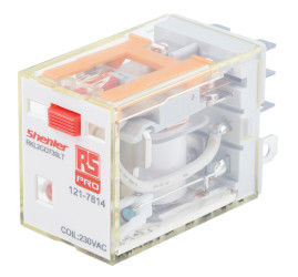 Przekaźnik mocy 230V ac DPDT RS PRO 300W, Wciskane Wciskane
