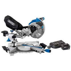 Draper 99970 D20 20V Brushless 185mm Sliding Mitre Saw 5Ah Bat &amp; Twin Charger