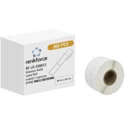 Renkforce Rf-6027502 Label Roll 89X36mm White Permanent Adhesive 260 Pieces