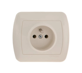 Simon Akord Gniazdo pojedyncze z/u 16A IP20 beżowe AGZ1e/12