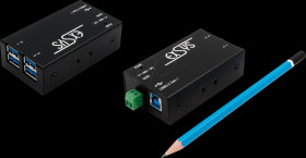 EX-1181HMS USB 3.0 four-port industrial hub, 15 kV EDS, mini