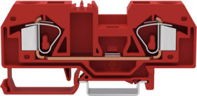 2-wire feed-through terminal, cage clamp, 0.2-16 mm², 1 pole, 76 A, 8 kV, red, 283-903