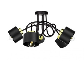 Lampa sufitowa nowoczesna 5xE27 SIMPLY BLACK/GOLD