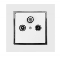 MAGIC Gniazdo antenowe RTV/SAT białe GAPS-M