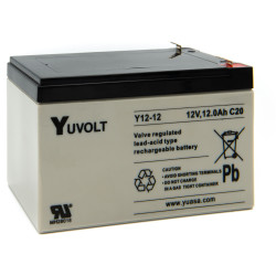 Yuasa Yuvolt Yucel Y12-12 Valve Regulated Lead Acid SLA Battery 12V 12.0Ah