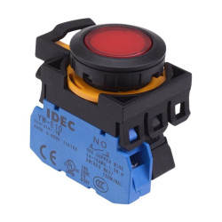 CW1L-M1E10Q3R Red 12V illuminated Momentary Push Button Switch 1NO IP65 IDEC