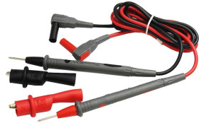 Przewody pomiarowe silikon + krokodylki 1m